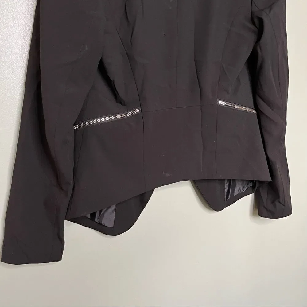 Trouvé Women’s Draped Collar Blazer Jacket with Pockets in Black‎ Size Small
